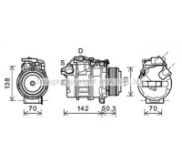 Компрессор, кондиционер AVA QUALITY COOLING BWK428 BWK428 AVA QUALITY COOLING - купить в магазине запчастей по Украине