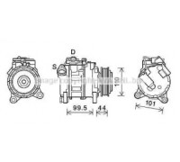 Компрессор, кондиционер AVA QUALITY COOLING BWK492 BWK492 AVA QUALITY COOLING - купить в магазине запчастей по Украине
