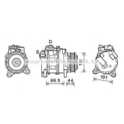 Компрессор, кондиционер BWK492 AVA QUALITY COOLING - купить в магазине запчастей по Украине