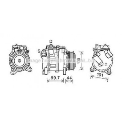 Компрессор, кондиционер BWK493 AVA QUALITY COOLING - купить в магазине запчастей по Украине
