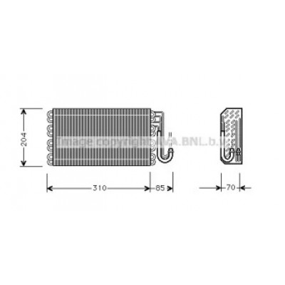 Испаритель, кондиционер BWV025 AVA QUALITY COOLING - купить в магазине запчастей по Украине
