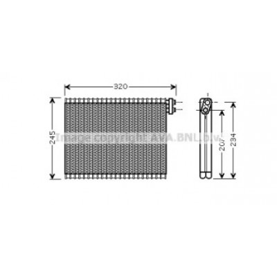 Испаритель, кондиционер BWV339 AVA QUALITY COOLING - купить в магазине запчастей по Украине