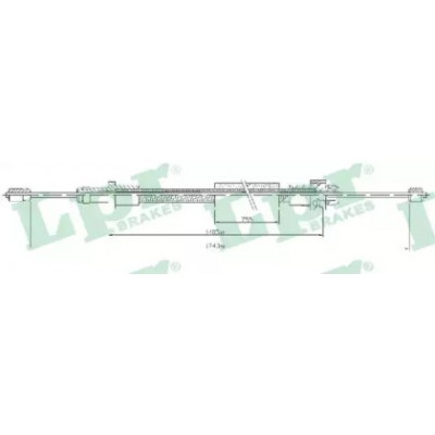 Трос, стояночная тормозная система C0093B LPR - купить в магазине запчастей по Украине