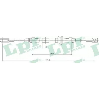 Трос, стояночная тормозная система C0368B LPR - купить в магазине запчастей по Украине
