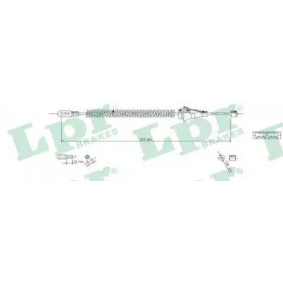 Трос, стояночная тормозная система C0577B LPR - купить в магазине запчастей по Украине