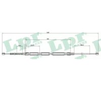 Трос, стояночная тормозная система LPR C0811B C0811B LPR - купить в магазине запчастей по Украине