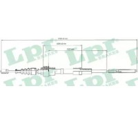 Трос, стояночная тормозная система LPR C0956B C0956B LPR - купить в магазине запчастей по Украине