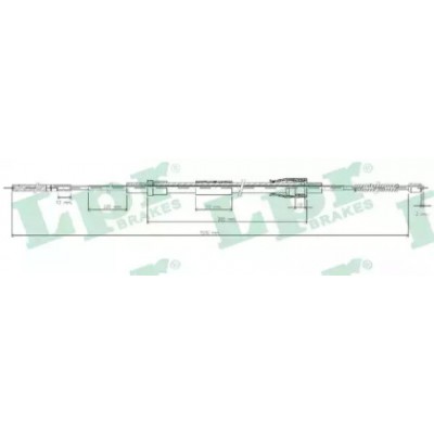 Трос, стояночная тормозная система C0965B LPR - купить в магазине запчастей по Украине