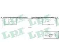 Трос, стояночная тормозная система LPR C1256B C1256B LPR - купить в магазине запчастей по Украине