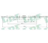 Трос, стояночная тормозная система LPR C1654B C1654B LPR - купить в магазине запчастей по Украине
