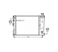 Радиатор, охлаждение двигателя AVA QUALITY COOLING CN2077 CN2077 AVA QUALITY COOLING - купить в магазине запчастей по Украине