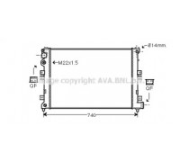 Радиатор, охлаждение двигателя AVA QUALITY COOLING CN2089 CN2089 AVA QUALITY COOLING - купить в магазине запчастей по Украине
