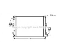 Радиатор, охлаждение двигателя AVA QUALITY COOLING CN2208 CN2208 AVA QUALITY COOLING - купить в магазине запчастей по Украине
