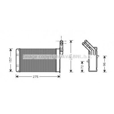 Теплообменник, отопление салона CN6150 AVA QUALITY COOLING - купить в магазине запчастей по Украине