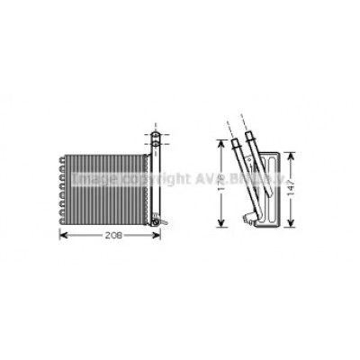 Теплообменник, отопление салона CN6243 AVA QUALITY COOLING - купить в магазине запчастей по Украине