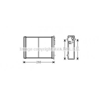 Теплообменник, отопление салона CN6260 AVA QUALITY COOLING - купить в магазине запчастей по Украине