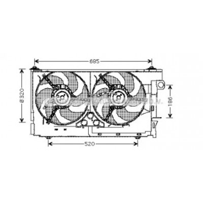 Вентилятор, охлаждение двигателя CN7516 AVA QUALITY COOLING - купить в магазине запчастей по Украине