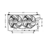 Вентилятор, охлаждение двигателя AVA QUALITY COOLING CN7518 CN7518 AVA QUALITY COOLING - купить в магазине запчастей по Украине