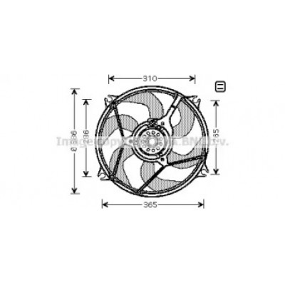 Вентилятор, охлаждение двигателя CN7530 AVA QUALITY COOLING - купить в магазине запчастей по Украине