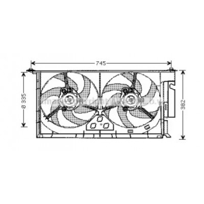 Вентилятор, охлаждение двигателя CN7543 AVA QUALITY COOLING - купить в магазине запчастей по Украине