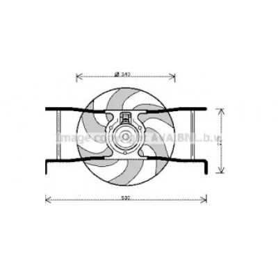Вентилятор, охлаждение двигателя CN7545 AVA QUALITY COOLING - купить в магазине запчастей по Украине