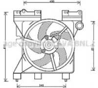 Вентилятор, охлаждение двигателя AVA QUALITY COOLING CN7547 CN7547 AVA QUALITY COOLING - купить в магазине запчастей по Украине