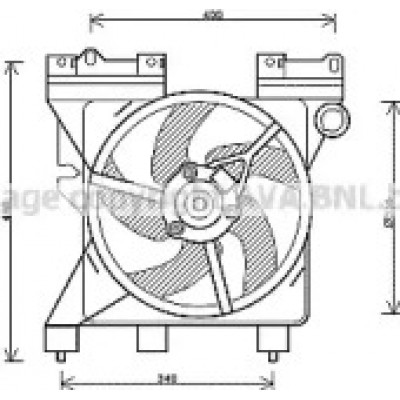 Вентилятор, охлаждение двигателя CN7547 AVA QUALITY COOLING - купить в магазине запчастей по Украине