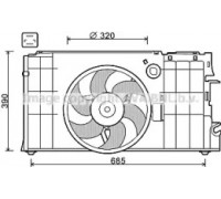 Вентилятор, охлаждение двигателя AVA QUALITY COOLING CN7548 CN7548 AVA QUALITY COOLING - купить в магазине запчастей по Украине