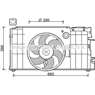Вентилятор, охлаждение двигателя CN7548 AVA QUALITY COOLING - купить в магазине запчастей по Украине