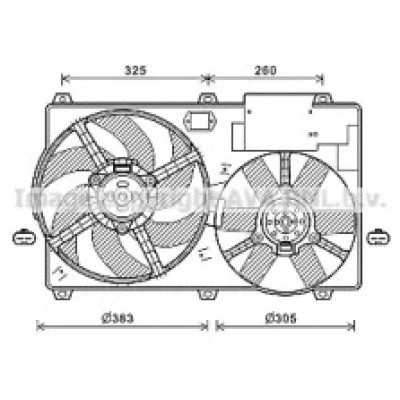 Вентилятор, охлаждение двигателя CN7554 AVA QUALITY COOLING - купить в магазине запчастей по Украине