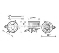Электродвигатель, вентиляция салона AVA QUALITY COOLING CN8511 CN8511 AVA QUALITY COOLING - купить в магазине запчастей по Украине