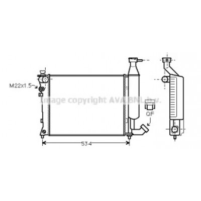 Радиатор, охлаждение двигателя CNA2149 AVA QUALITY COOLING - купить в магазине запчастей по Украине