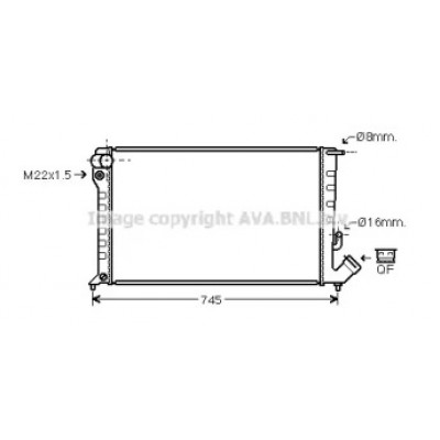 Радиатор, охлаждение двигателя CNA2153 AVA QUALITY COOLING - купить в магазине запчастей по Украине