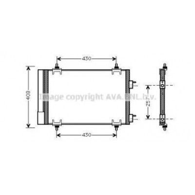 Конденсатор, кондиционер CNA5230D AVA QUALITY COOLING - купить в магазине запчастей по Украине