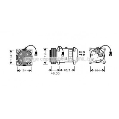 Компрессор, кондиционер CNK019 AVA QUALITY COOLING - купить в магазине запчастей по Украине