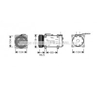Компрессор, кондиционер AVA QUALITY COOLING CNK160 CNK160 AVA QUALITY COOLING - купить в магазине запчастей по Украине