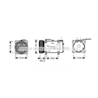 Компрессор, кондиционер CNK160 AVA QUALITY COOLING - купить в магазине запчастей по Украине