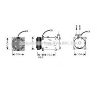 Компрессор, кондиционер AVA QUALITY COOLING CNK215 CNK215 AVA QUALITY COOLING - купить в магазине запчастей по Украине