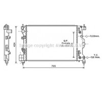 Радиатор, охлаждение двигателя AVA QUALITY COOLING CT2044 CT2044 AVA QUALITY COOLING - купить в магазине запчастей по Украине