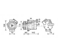 Компрессор, кондиционер AVA QUALITY COOLING CTK052 CTK052 AVA QUALITY COOLING - купить в магазине запчастей по Украине