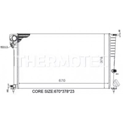 Радиатор, охлаждение двигателя D7P016TT THERMOTEC - купить в магазине запчастей по Украине