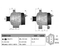 Генератор DENSO DAN1139 DAN1139 DENSO - купить в магазине запчастей по Украине