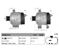 Генератор DENSO DAN1313 DAN1313 DENSO - купить в магазине запчастей по Украине