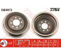 Тормозной барабан TRW DB4072 DB4072 TRW - купить в магазине запчастей по Украине