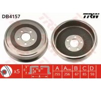 Тормозной барабан TRW DB4157 DB4157 TRW - купить в магазине запчастей по Украине