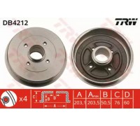 Тормозной барабан TRW DB4212 DB4212 TRW - купить в магазине запчастей по Украине