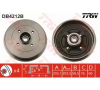 Тормозной барабан TRW DB4212B DB4212B TRW - купить в магазине запчастей по Украине
