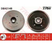 Тормозной барабан TRW DB4214B DB4214B TRW - купить в магазине запчастей по Украине