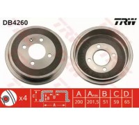 Тормозной барабан TRW DB4260 DB4260 TRW - купить в магазине запчастей по Украине