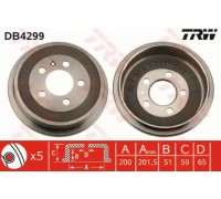 Тормозной барабан TRW DB4299 DB4299 TRW - купить в магазине запчастей по Украине